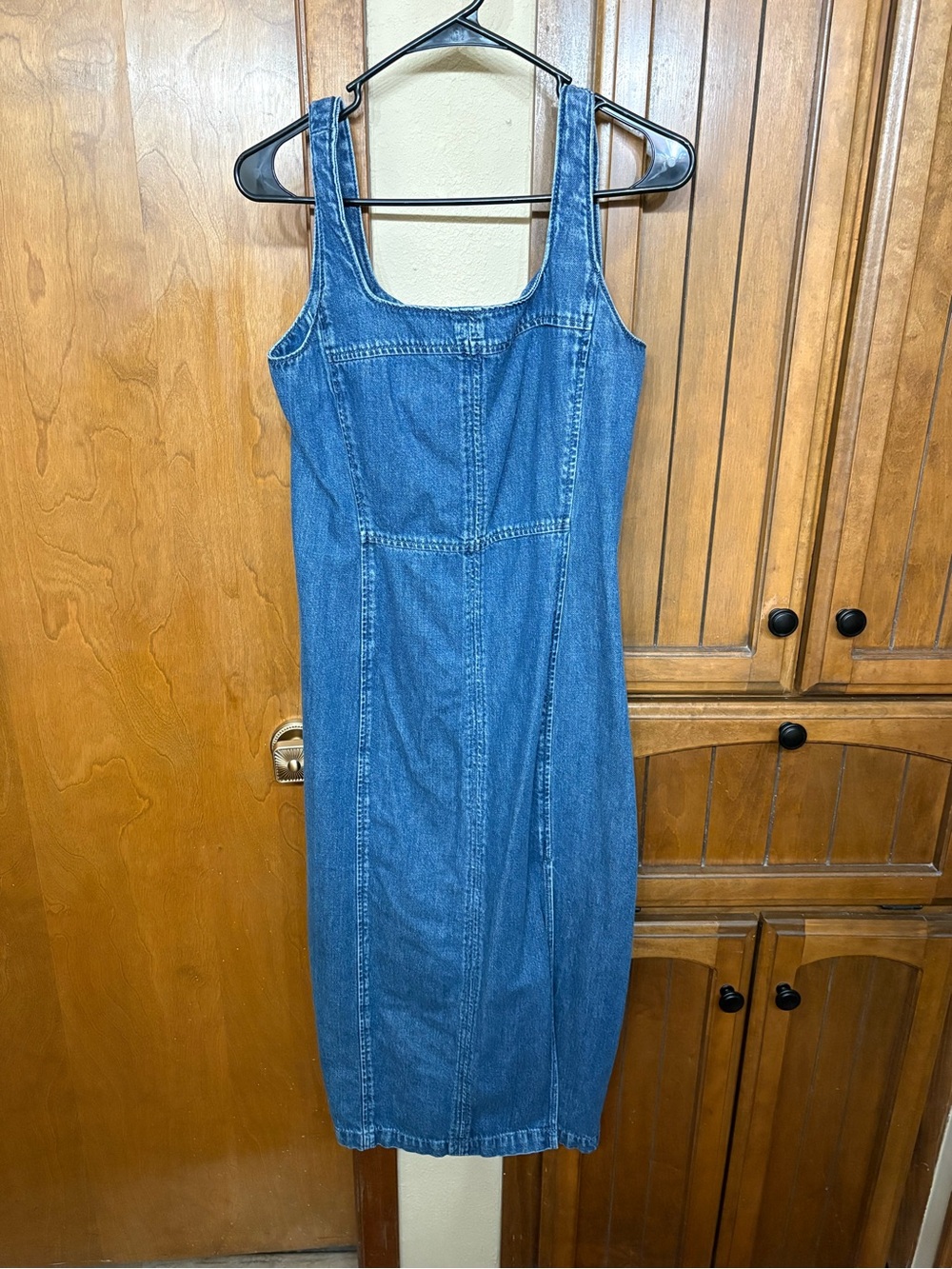 LOFT Blue Denim Tank Maxi Dress